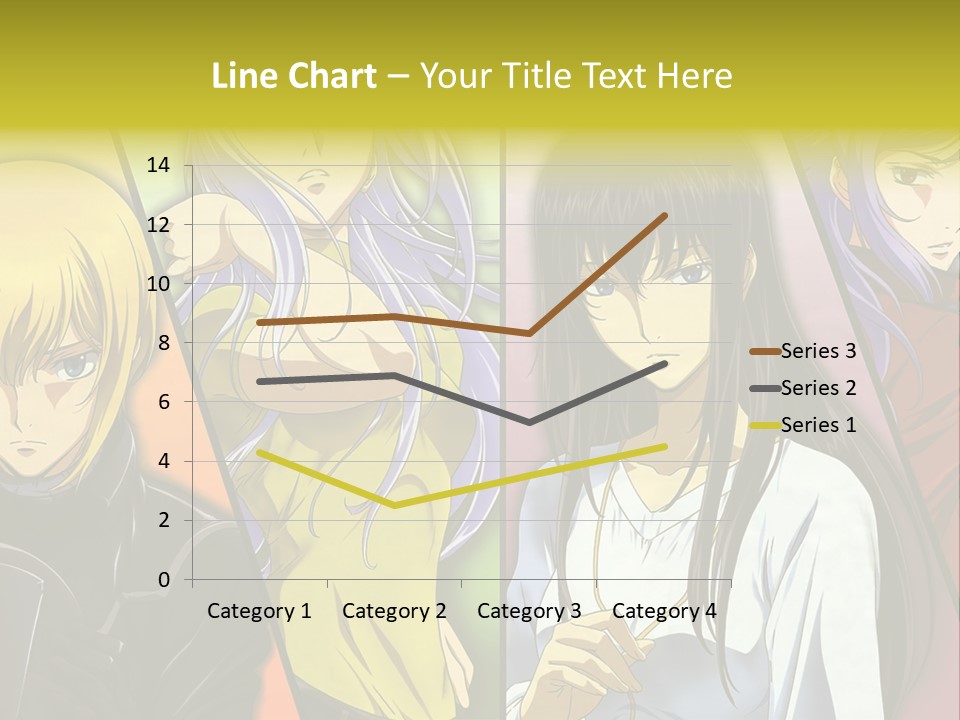 A Group Of Anime Girls With Different Colored Hair PowerPoint Template