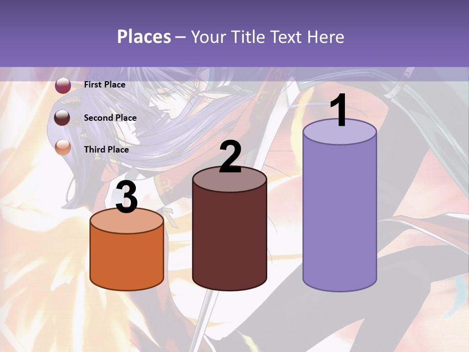 An Anime Character With A Sword In His Hand PowerPoint Template