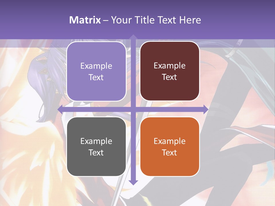 An Anime Character With A Sword In His Hand PowerPoint Template