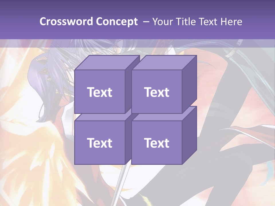 An Anime Character With A Sword In His Hand PowerPoint Template
