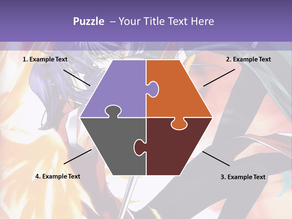 An Anime Character With A Sword In His Hand PowerPoint Template