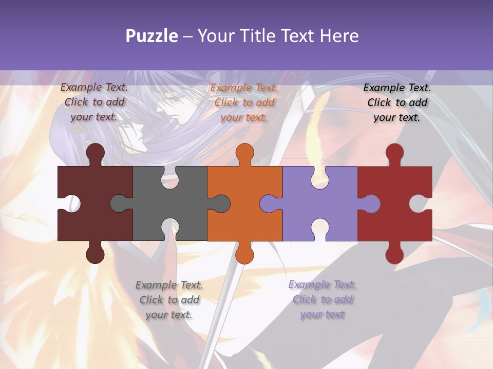 An Anime Character With A Sword In His Hand PowerPoint Template