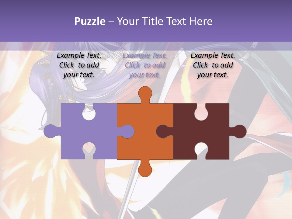 An Anime Character With A Sword In His Hand PowerPoint Template