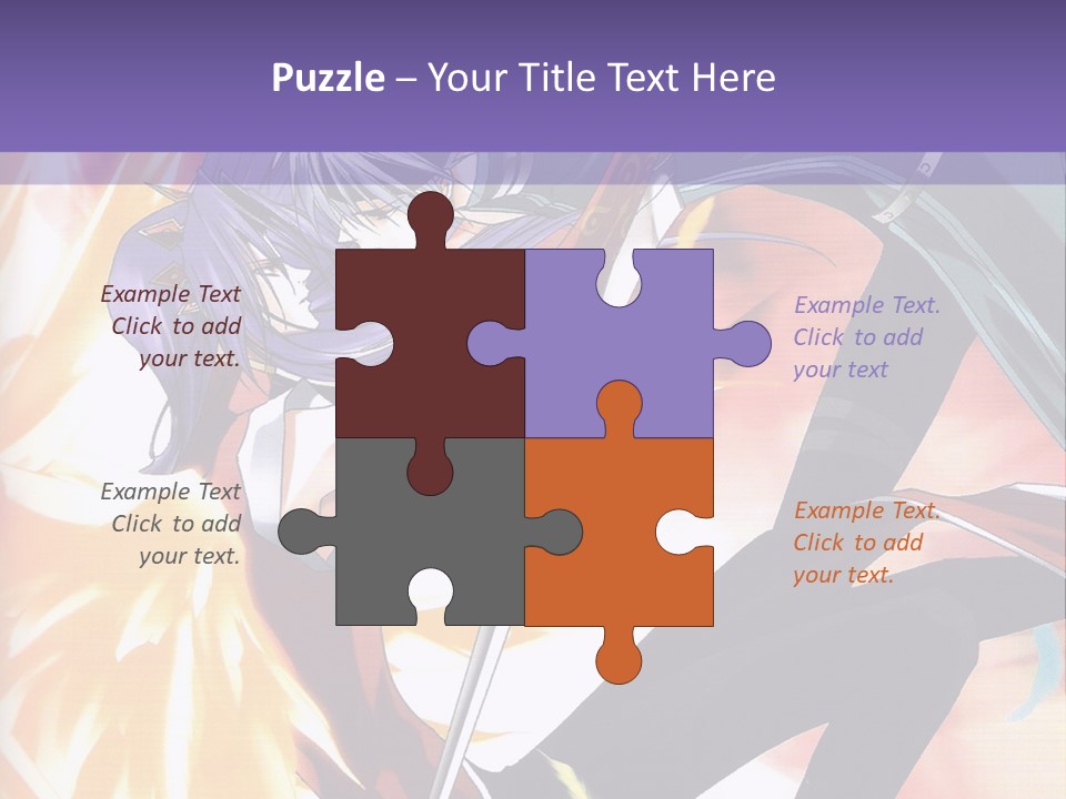 An Anime Character With A Sword In His Hand PowerPoint Template
