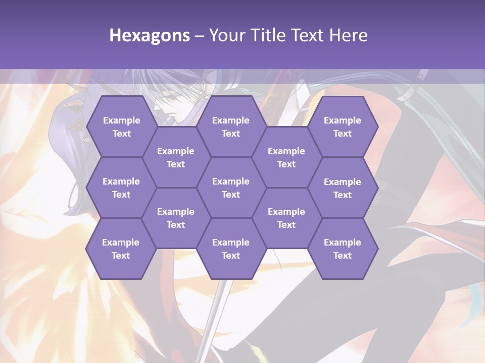 An Anime Character With A Sword In His Hand PowerPoint Template