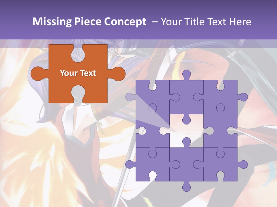 An Anime Character With A Sword In His Hand PowerPoint Template