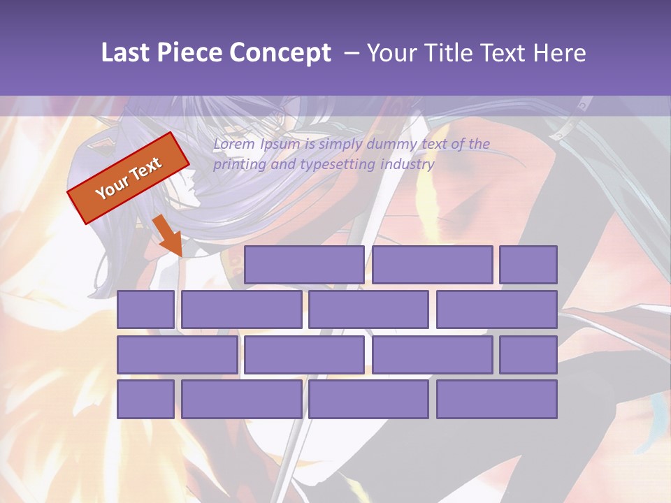 An Anime Character With A Sword In His Hand PowerPoint Template