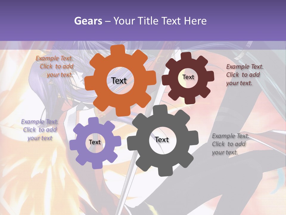 An Anime Character With A Sword In His Hand PowerPoint Template