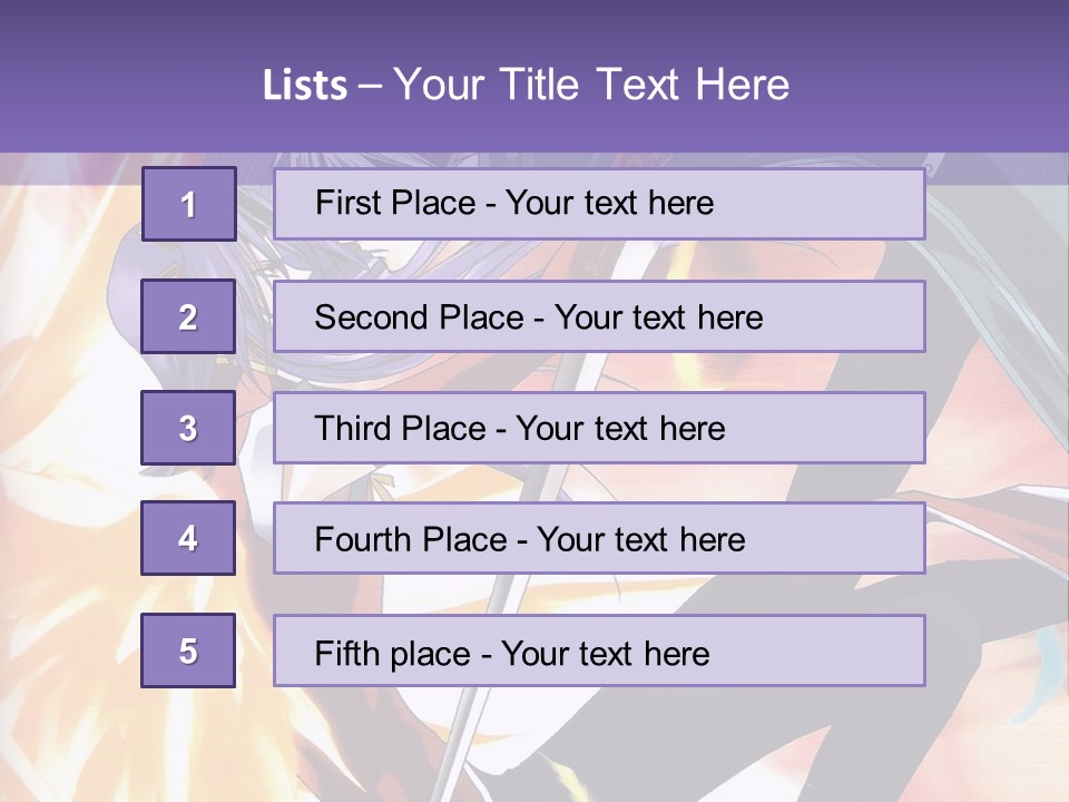 An Anime Character With A Sword In His Hand PowerPoint Template