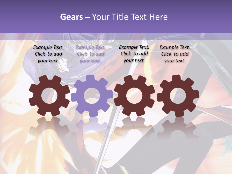 An Anime Character With A Sword In His Hand PowerPoint Template