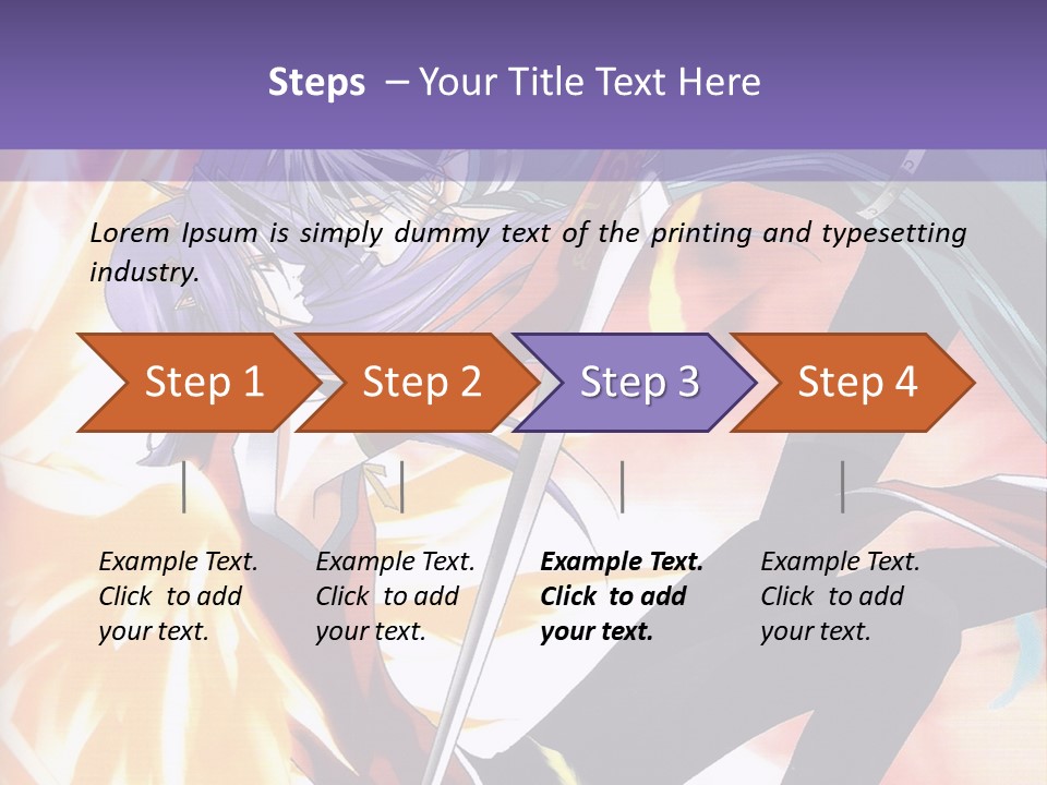 An Anime Character With A Sword In His Hand PowerPoint Template