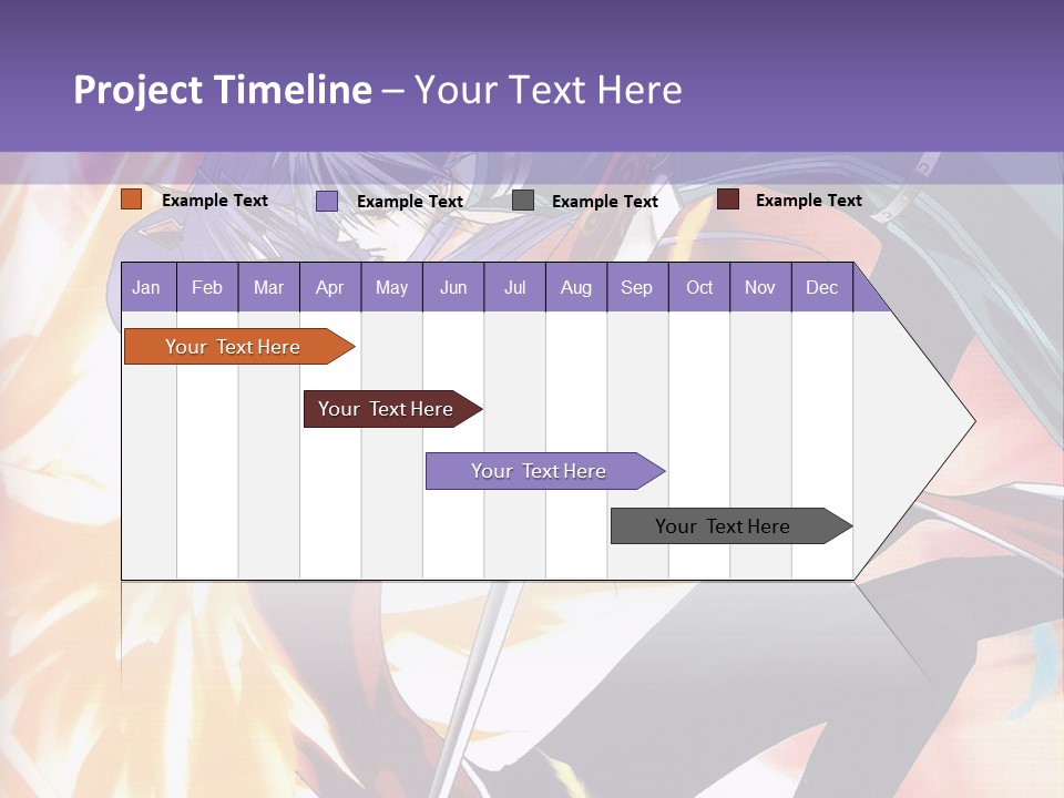 An Anime Character With A Sword In His Hand PowerPoint Template