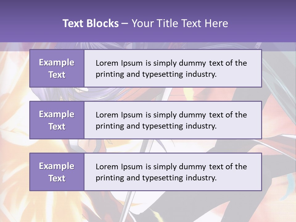 An Anime Character With A Sword In His Hand PowerPoint Template