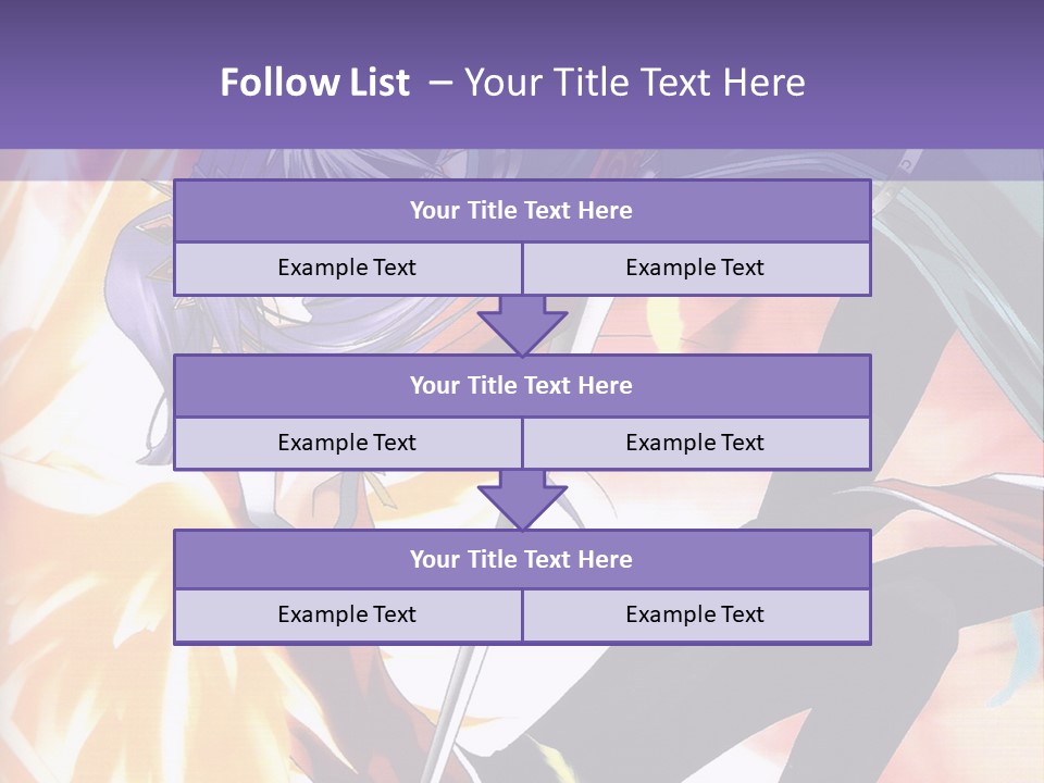 An Anime Character With A Sword In His Hand PowerPoint Template