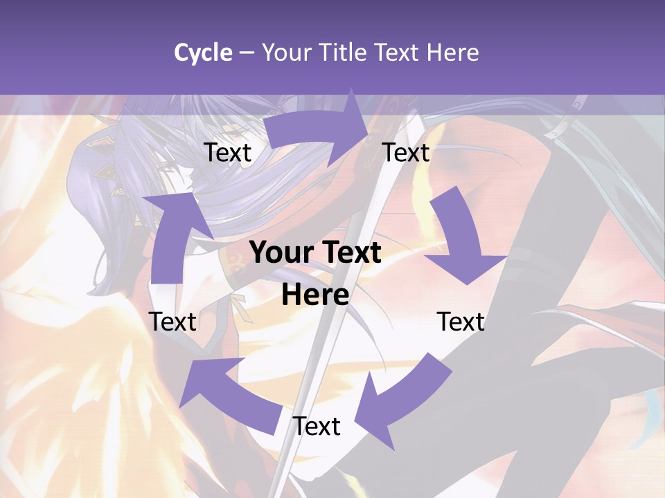 An Anime Character With A Sword In His Hand PowerPoint Template
