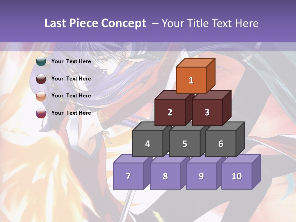 An Anime Character With A Sword In His Hand PowerPoint Template