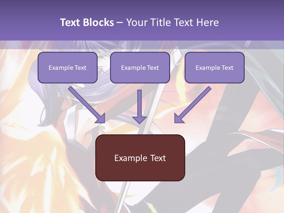 An Anime Character With A Sword In His Hand PowerPoint Template