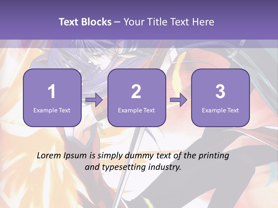 An Anime Character With A Sword In His Hand PowerPoint Template