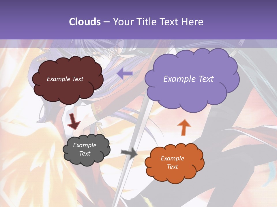 An Anime Character With A Sword In His Hand PowerPoint Template