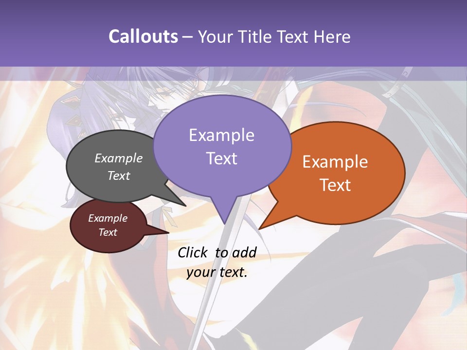 An Anime Character With A Sword In His Hand PowerPoint Template