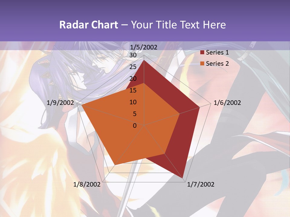 An Anime Character With A Sword In His Hand PowerPoint Template