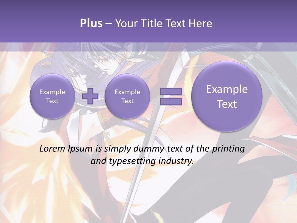 An Anime Character With A Sword In His Hand PowerPoint Template