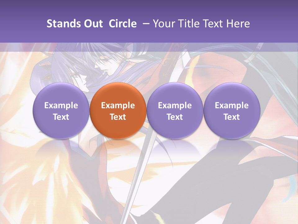 An Anime Character With A Sword In His Hand PowerPoint Template