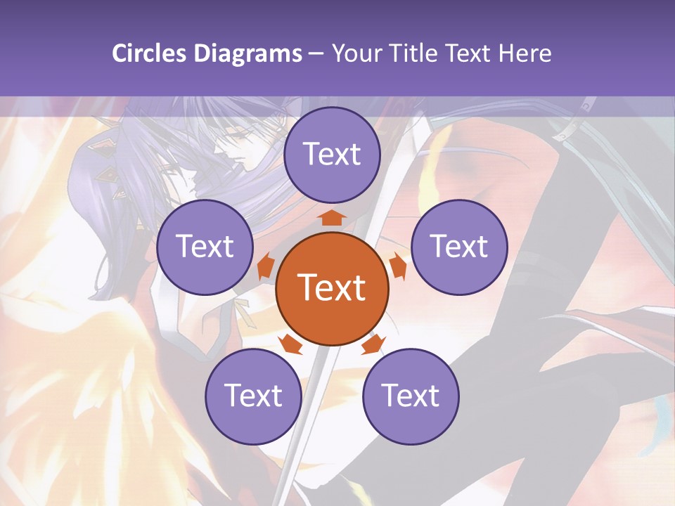 An Anime Character With A Sword In His Hand PowerPoint Template