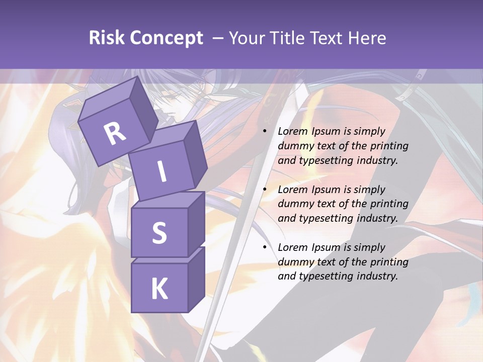 An Anime Character With A Sword In His Hand PowerPoint Template