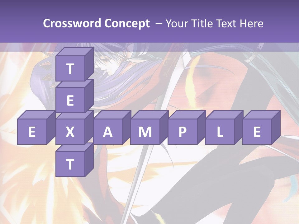 An Anime Character With A Sword In His Hand PowerPoint Template