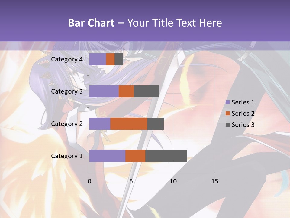 An Anime Character With A Sword In His Hand PowerPoint Template