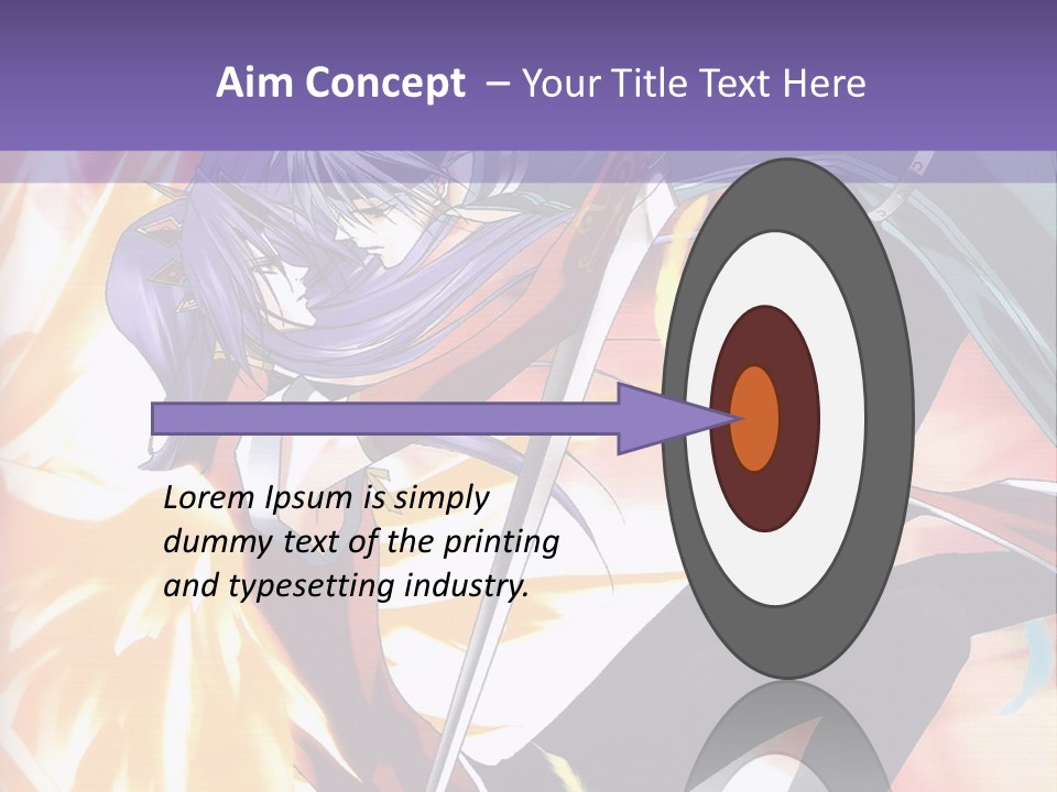 An Anime Character With A Sword In His Hand PowerPoint Template