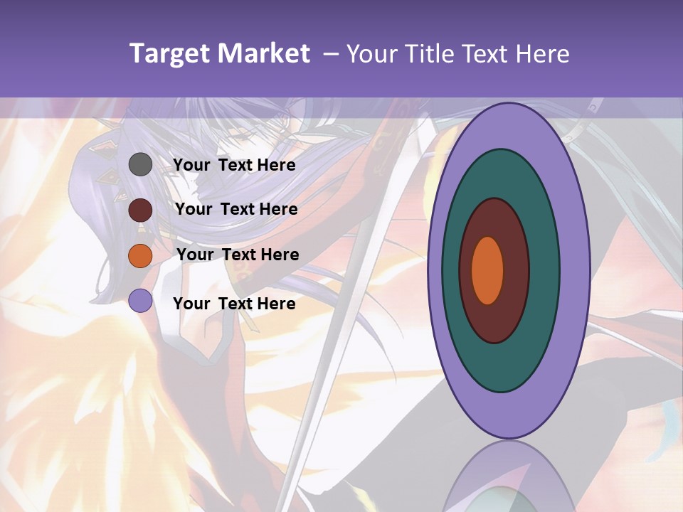 An Anime Character With A Sword In His Hand PowerPoint Template