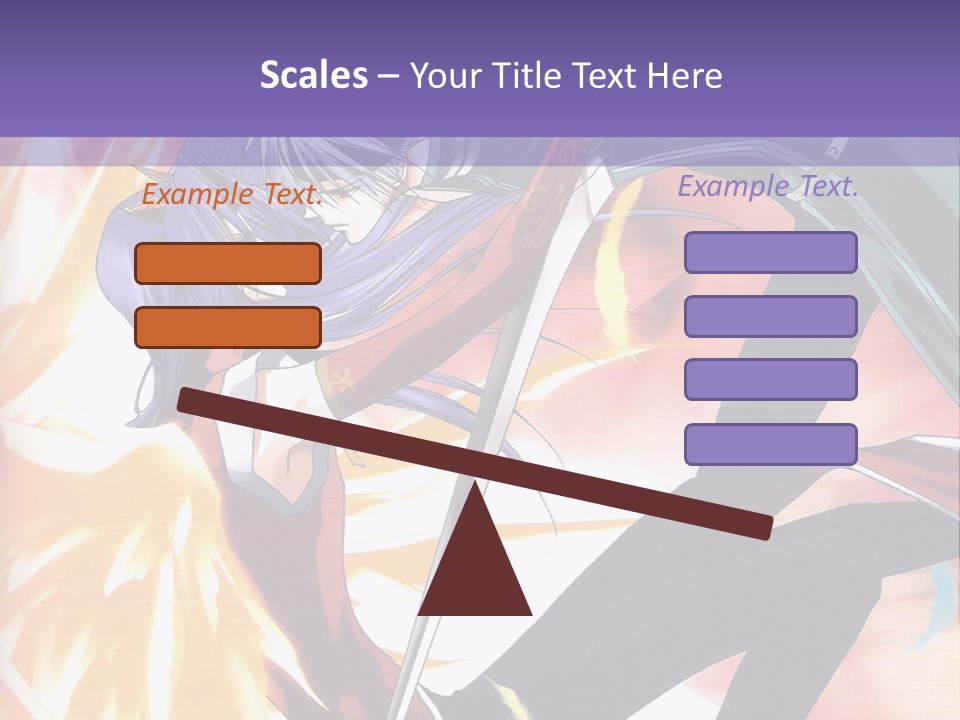 An Anime Character With A Sword In His Hand PowerPoint Template