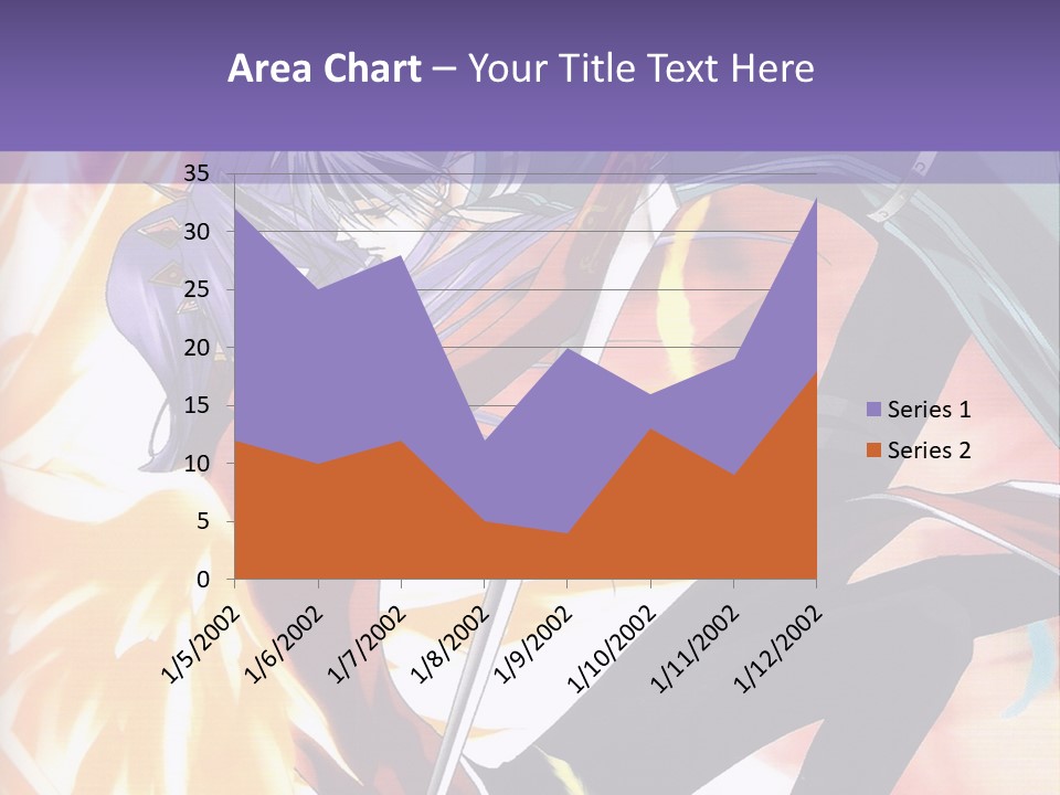 An Anime Character With A Sword In His Hand PowerPoint Template