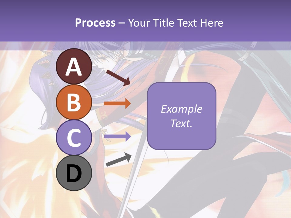 An Anime Character With A Sword In His Hand PowerPoint Template