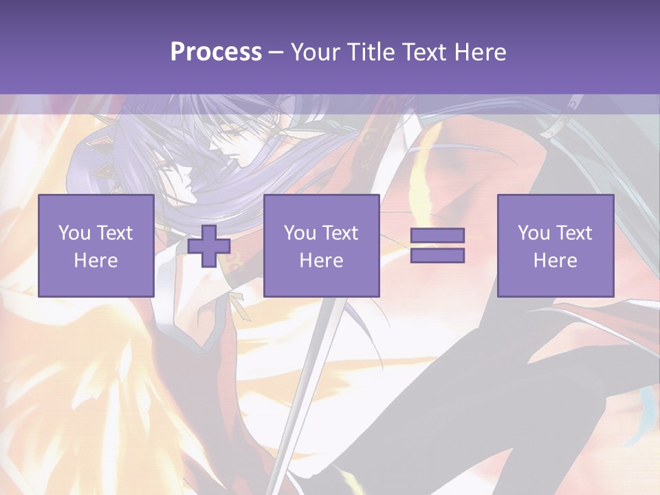 An Anime Character With A Sword In His Hand PowerPoint Template