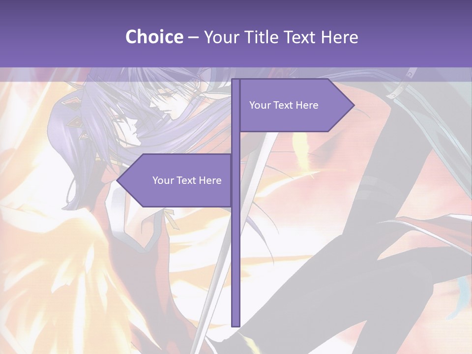 An Anime Character With A Sword In His Hand PowerPoint Template