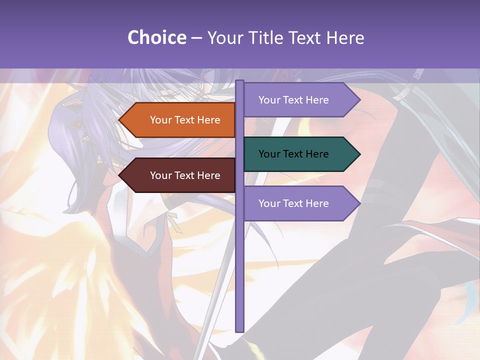An Anime Character With A Sword In His Hand PowerPoint Template