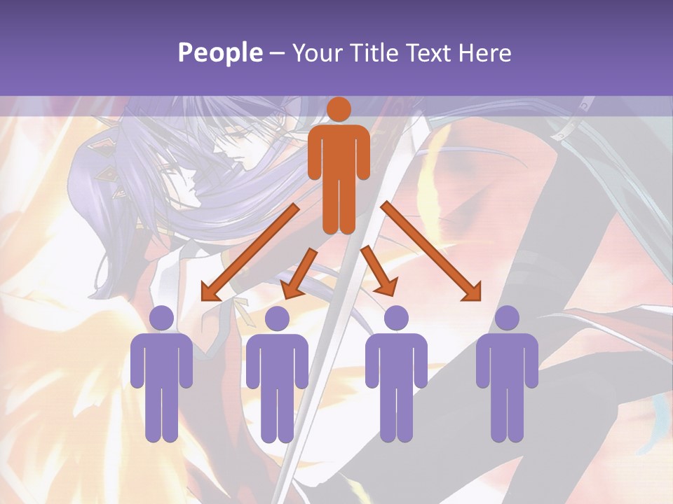 An Anime Character With A Sword In His Hand PowerPoint Template