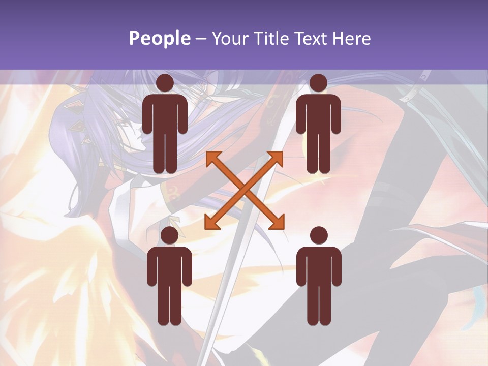 An Anime Character With A Sword In His Hand PowerPoint Template