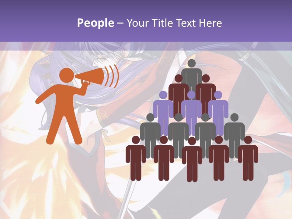 An Anime Character With A Sword In His Hand PowerPoint Template