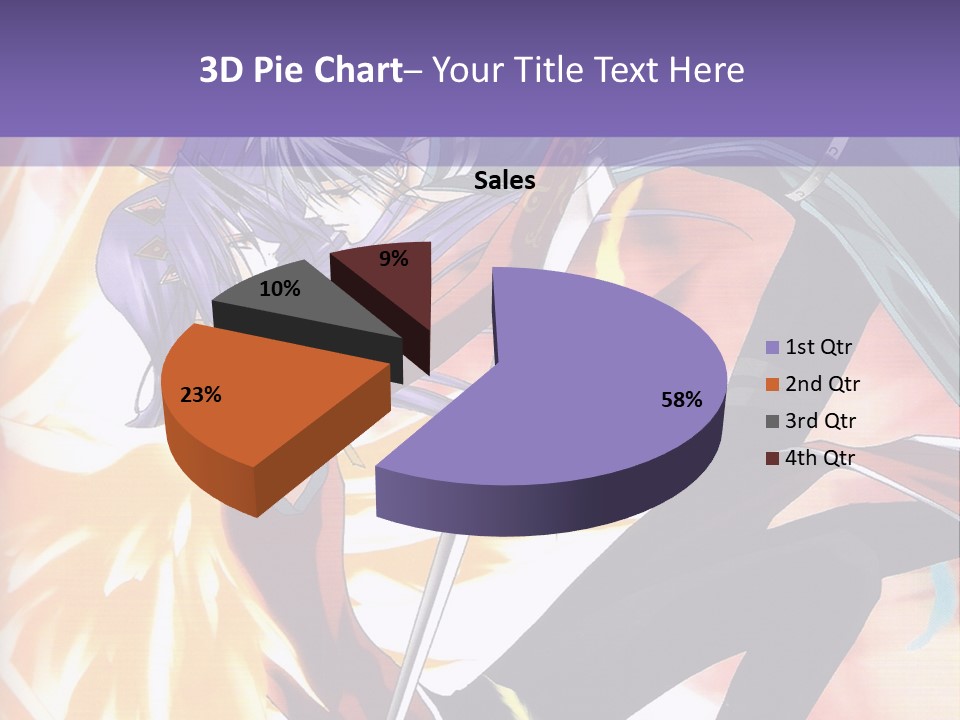 An Anime Character With A Sword In His Hand PowerPoint Template