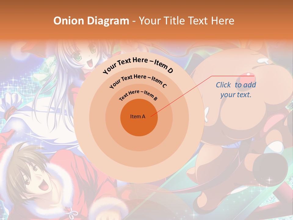 A Group Of Anime Characters On A Blue Background PowerPoint Template