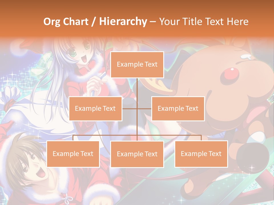 A Group Of Anime Characters On A Blue Background PowerPoint Template