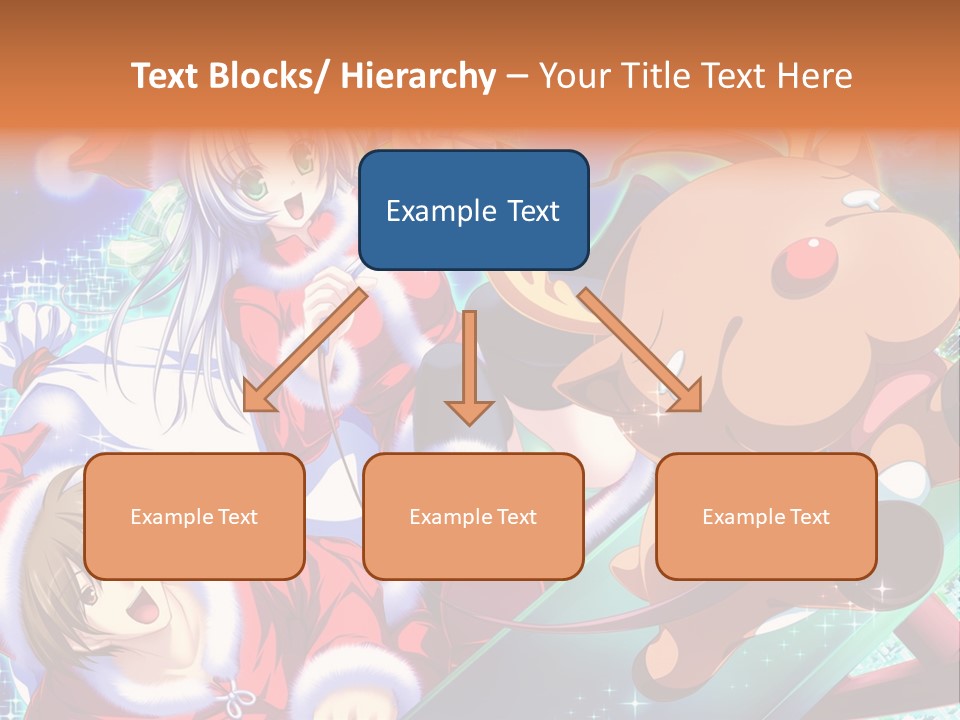 A Group Of Anime Characters On A Blue Background PowerPoint Template