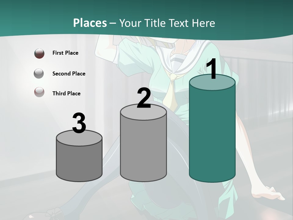 A Woman Sitting On The Ground In A Train Station PowerPoint Template