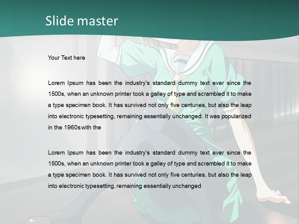 A Woman Sitting On The Ground In A Train Station PowerPoint Template