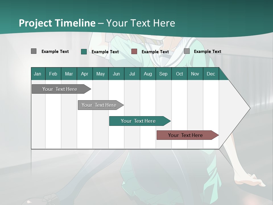 A Woman Sitting On The Ground In A Train Station PowerPoint Template