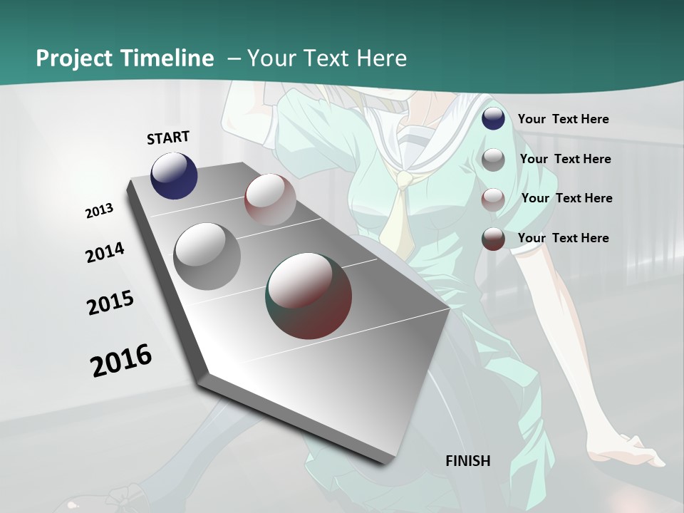 A Woman Sitting On The Ground In A Train Station PowerPoint Template